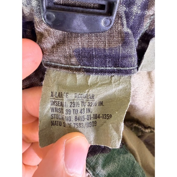 VTG Propper Men's Cargo Pants Camo Army XL 40x31 Tactical Fatigue Military 80s - Picture 5 of 14